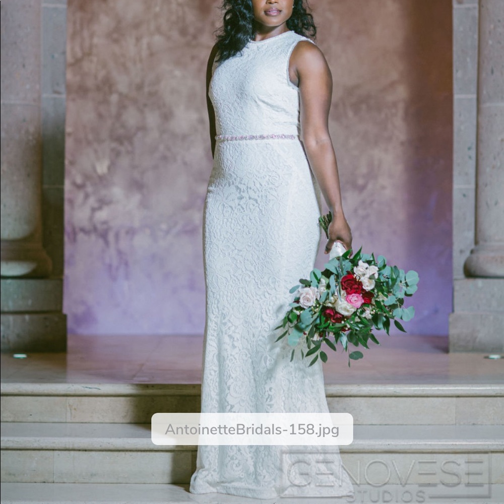 Rebecca Vallance Ivory Lace Gown